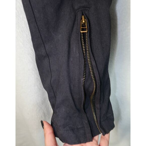 Richie Le Men's Cotton Blend Tapered Slim Cargo Pants Black Small Gorpcore - Picture 9 of 11